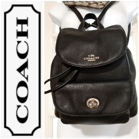 Coach Handbags - Coach 1941 Mini Leather Backpack black pebble leather like new condition
